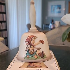 Hummel Hand-Painted Ceramic Bell - Multicolor 1979 Bell With Original Packaging